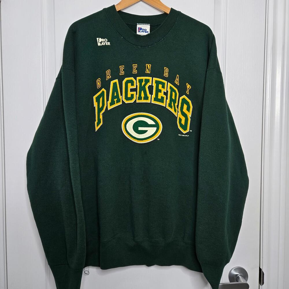 Vintage Green Bay Packers Sweatshirt Men's XXL Pro Player Team Football USA